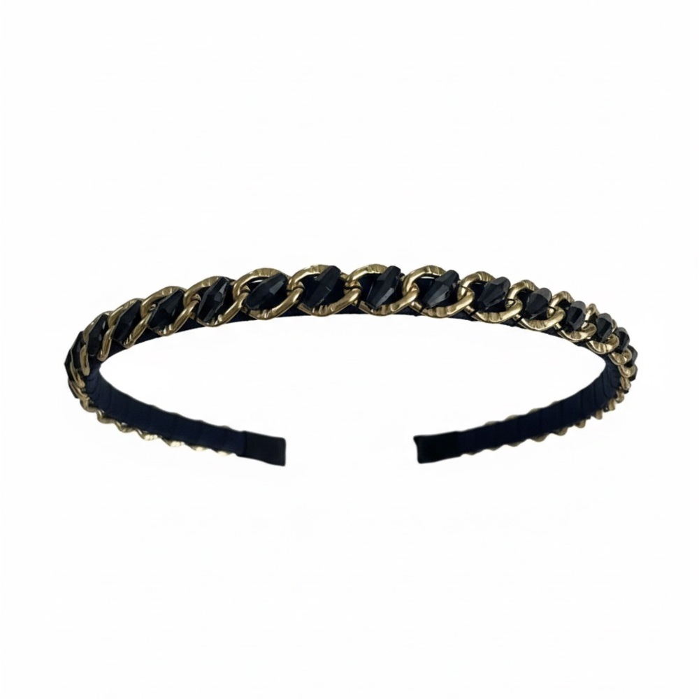 Beautiful Midnight Blue and Gold Headband